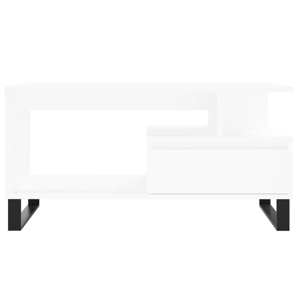 vidaXL Măsuță de cafea, alb, 90x49x45 cm, lemn prelucrat vidaXL Măsuță de cafea, alb, 90x49x45 cm, lemn prelucrat