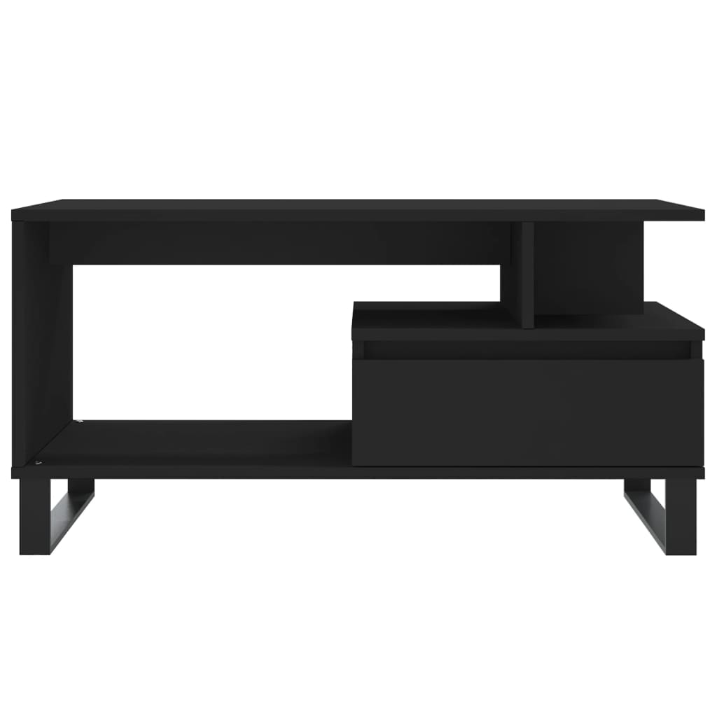 vidaXL Măsuță de cafea, negru, 90x49x45 cm, lemn compozit vidaXL Măsuță de cafea, negru, 90x49x45 cm, lemn compozit