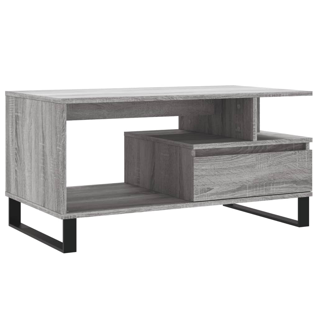 vidaXL Măsuță de cafea, gri sonoma, 90x49x45 cm, lemn compozit vidaXL Măsuță de cafea, gri sonoma, 90x49x45 cm, lemn compozit