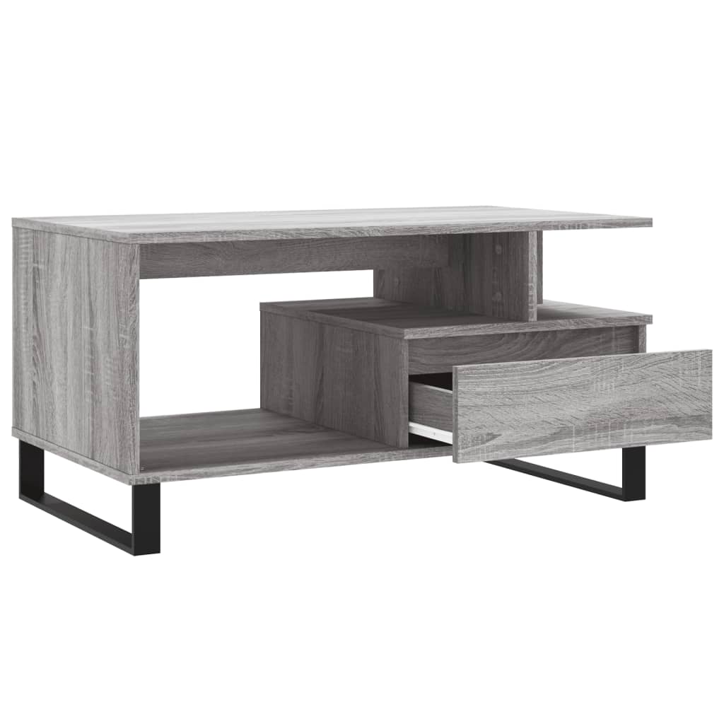 vidaXL Măsuță de cafea, gri sonoma, 90x49x45 cm, lemn compozit vidaXL Măsuță de cafea, gri sonoma, 90x49x45 cm, lemn compozit