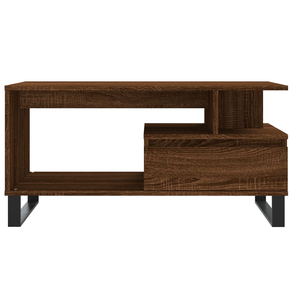 vidaXL Măsuță de cafea, stejar maro, 90x49x45 cm, lemn prelucrat vidaXL Măsuță de cafea, stejar maro, 90x49x45 cm, lemn prelucrat