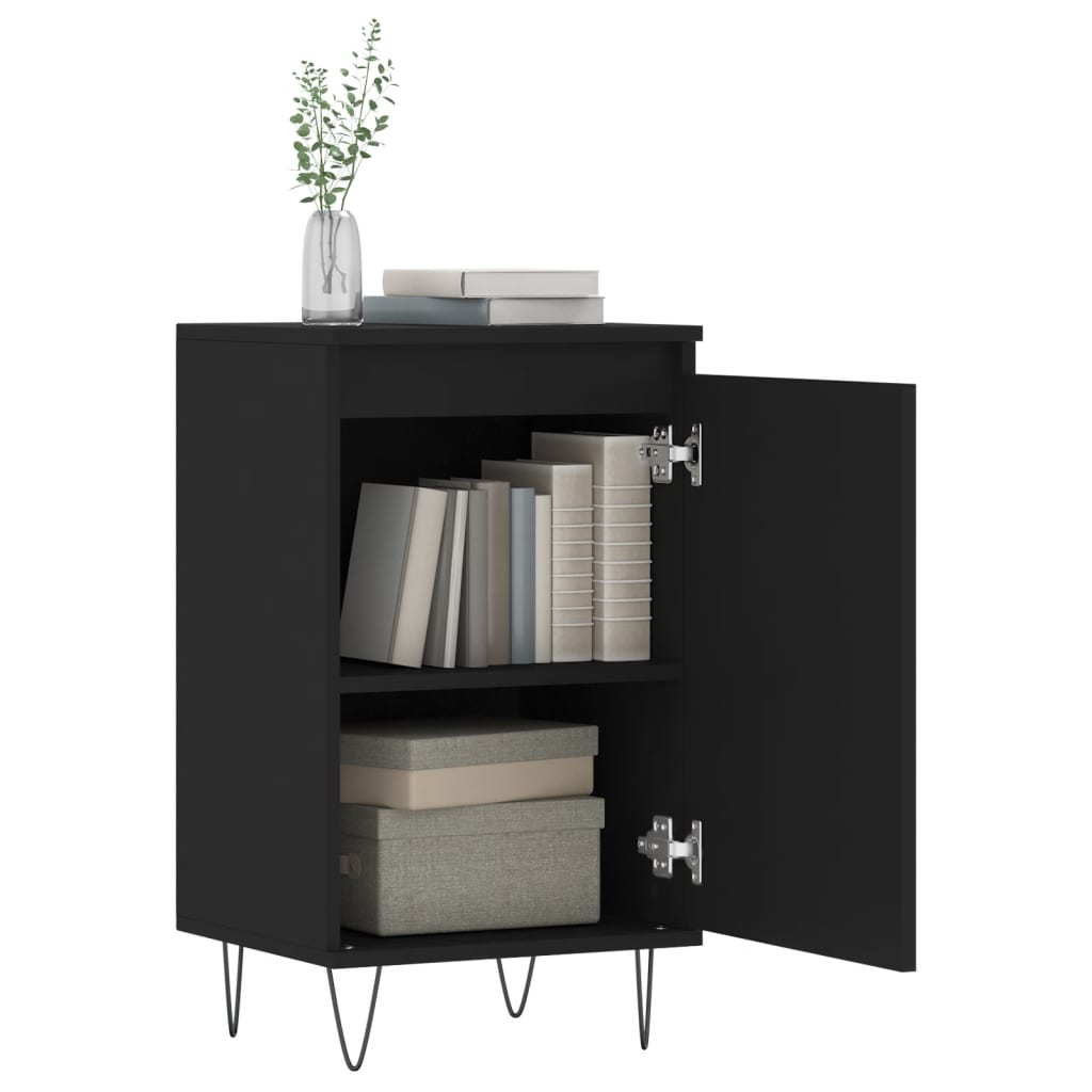 vidaXL Dulapuri, 2 buc., negru, 40x35x70 cm, lemn prelucrat