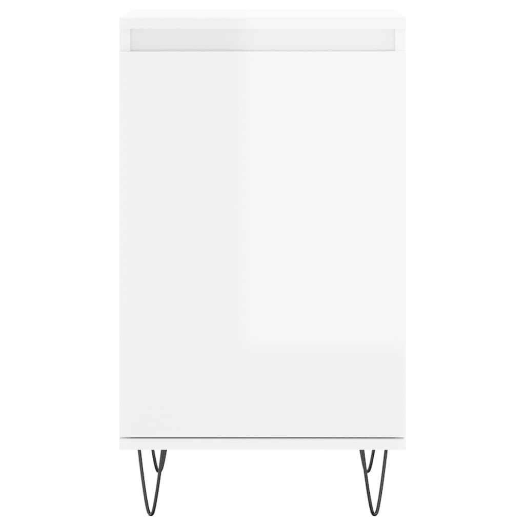 vidaXL Dulapuri, 2 buc., alb extralucios, 40x35x70 cm, lemn prelucrat