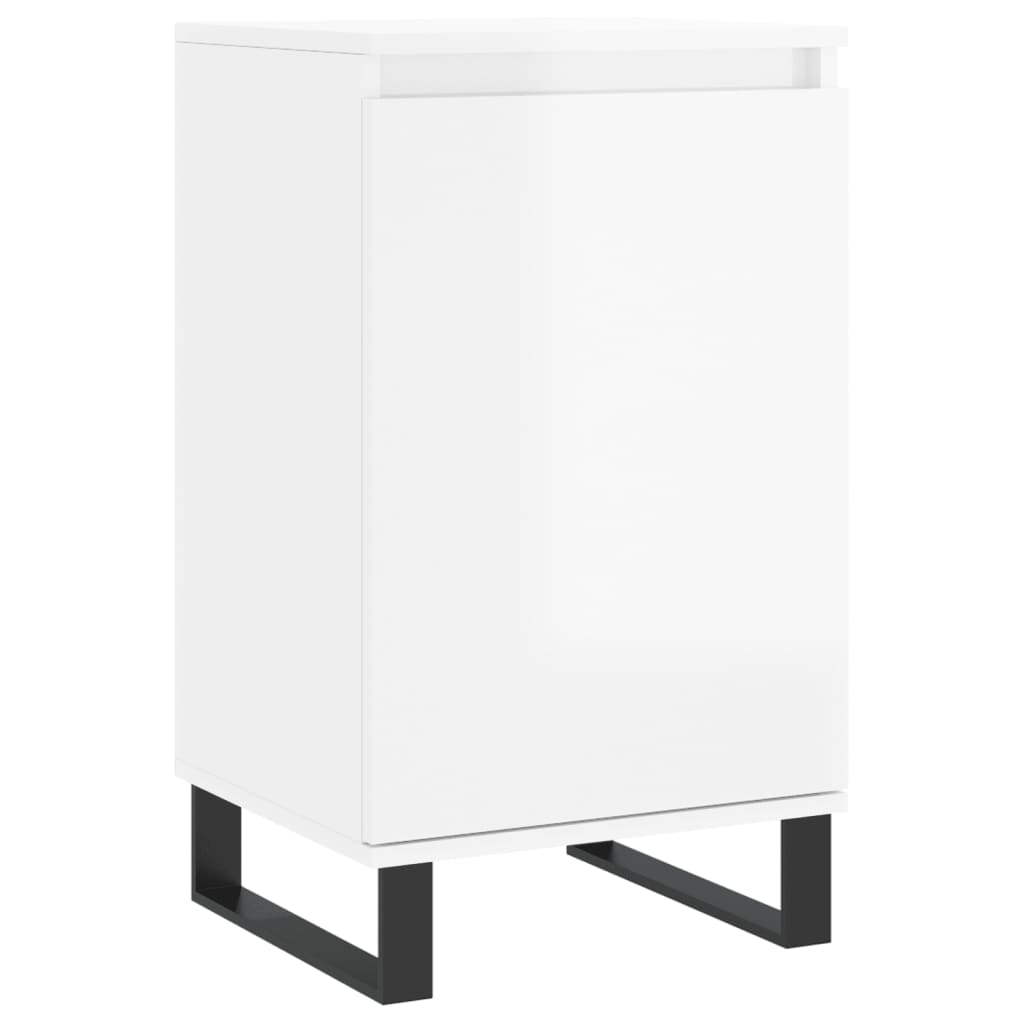 vidaXL Dulapuri, 2 buc., alb extralucios, 40x35x70 cm, lemn prelucrat