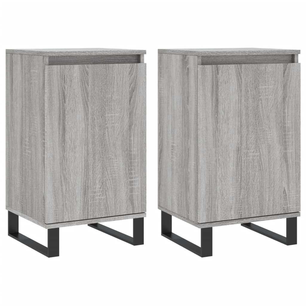 vidaXL Dulapuri, 2 buc., gri sonoma, 40x35x70 cm, lemn prelucrat