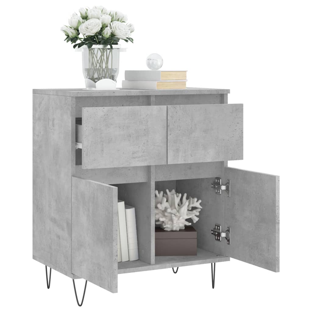 vidaXL Servantă, gri beton, 60x35x70 cm, lemn prelucrat vidaXL Servantă, gri beton, 60x35x70 cm, lemn prelucrat