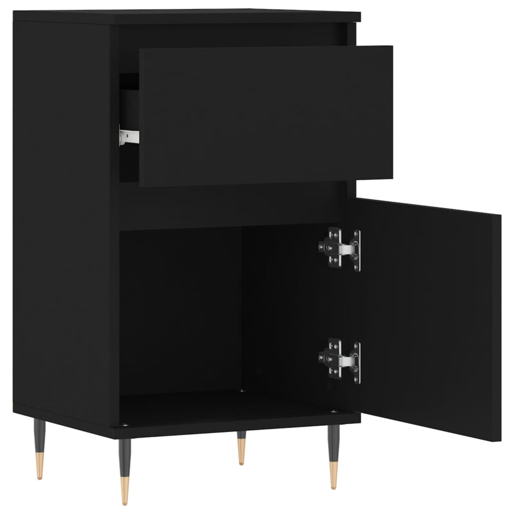 vidaXL Servante, 2 buc., negru, 40x35x70 cm, lemn prelucrat