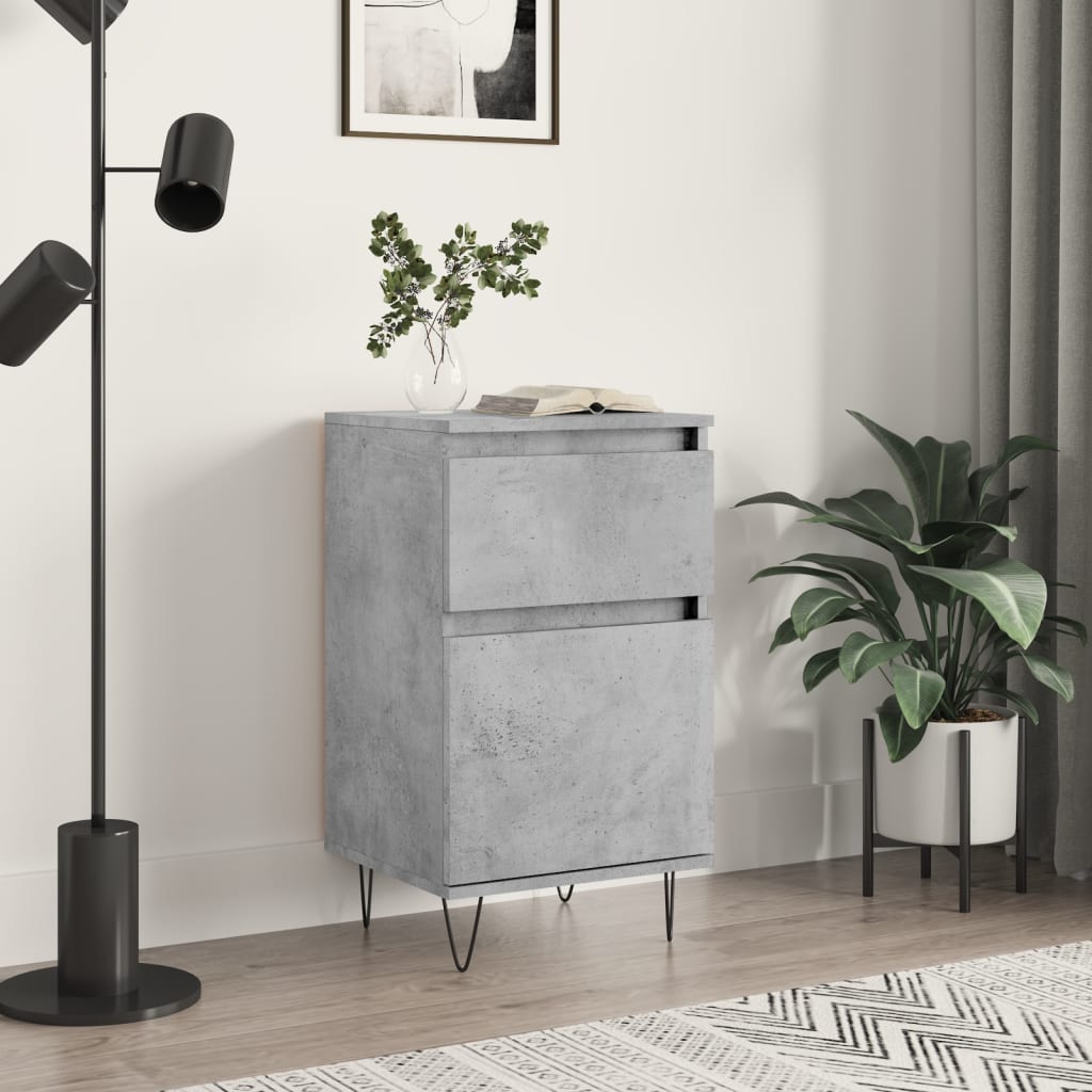 vidaXL Servantă, gri beton, 40x35x70 cm, lemn prelucrat vidaXL Servantă, gri beton, 40x35x70 cm, lemn prelucrat