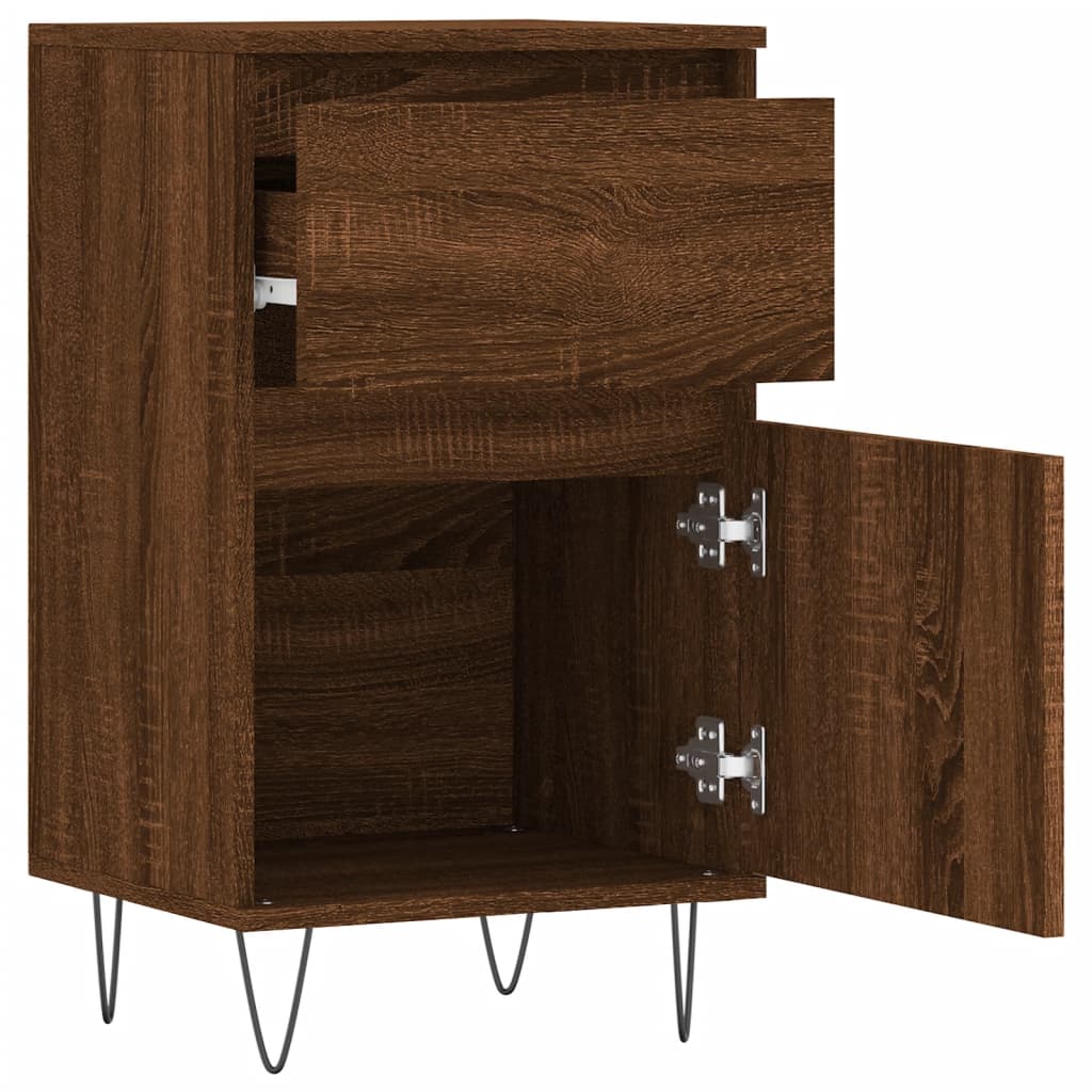 vidaXL Servante, 2 buc., stejar maro, 40x35x70 cm, lemn prelucrat
