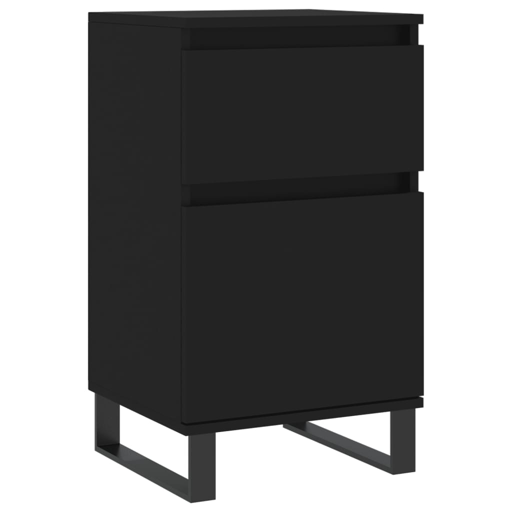 vidaXL Servante, 2 buc., negru, 40x35x70 cm, lemn prelucrat