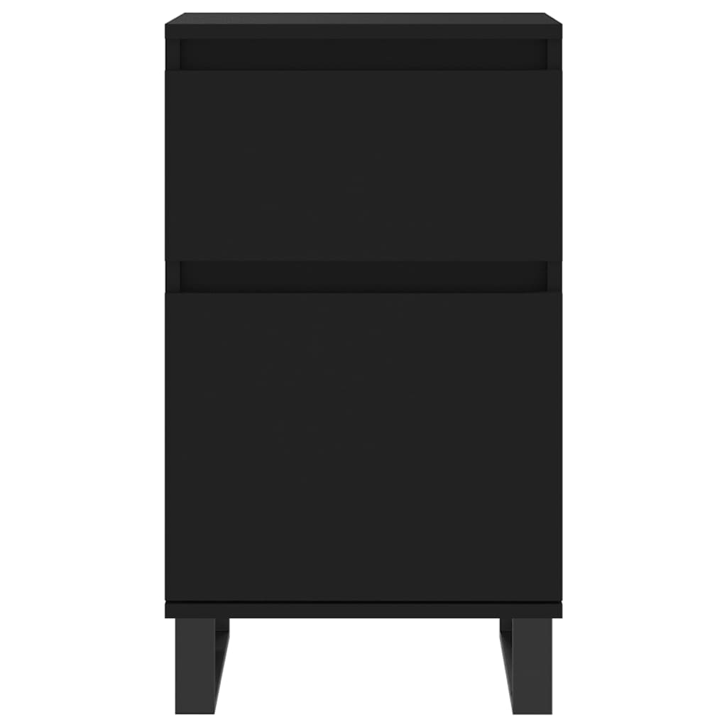 vidaXL Servante, 2 buc., negru, 40x35x70 cm, lemn prelucrat
