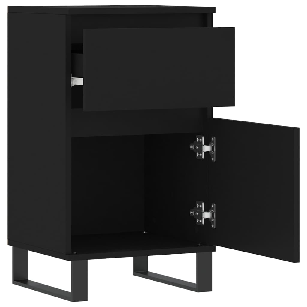 vidaXL Servante, 2 buc., negru, 40x35x70 cm, lemn prelucrat