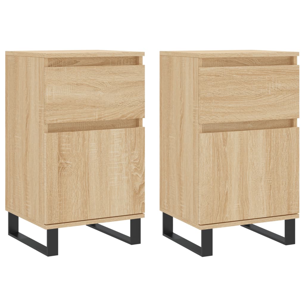 vidaXL Servante, 2 buc., stejar sonoma, 40x35x70 cm, lemn prelucrat