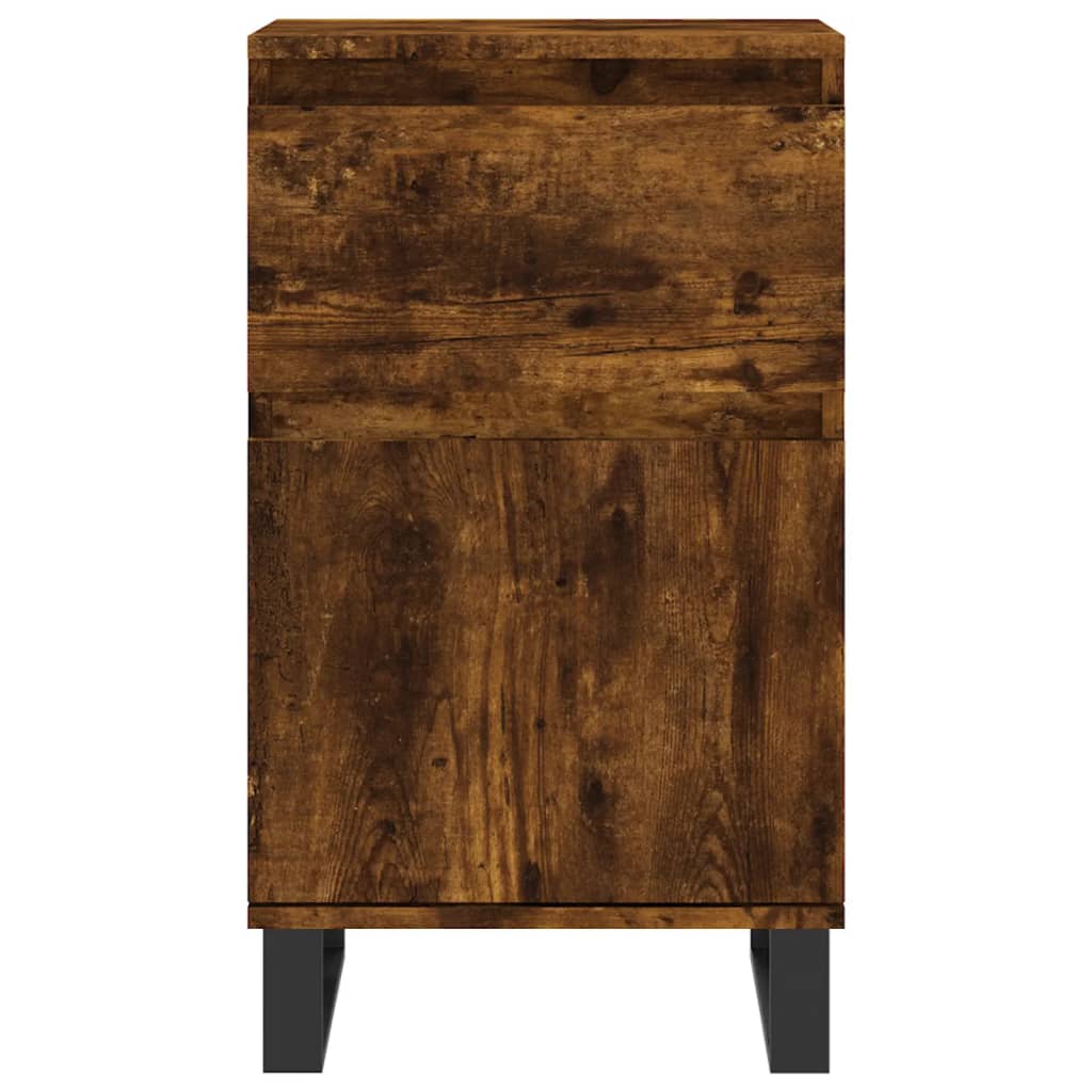 vidaXL Servante, 2 buc., stejar fumuriu, 40x35x70 cm, lemn prelucrat