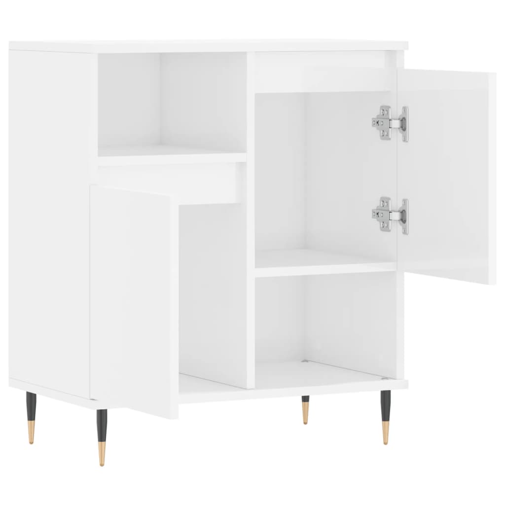 vidaXL Servantă, alb extralucios, 60x35x70 cm, lemn prelucrat vidaXL Servantă, alb extralucios, 60x35x70 cm, lemn prelucrat