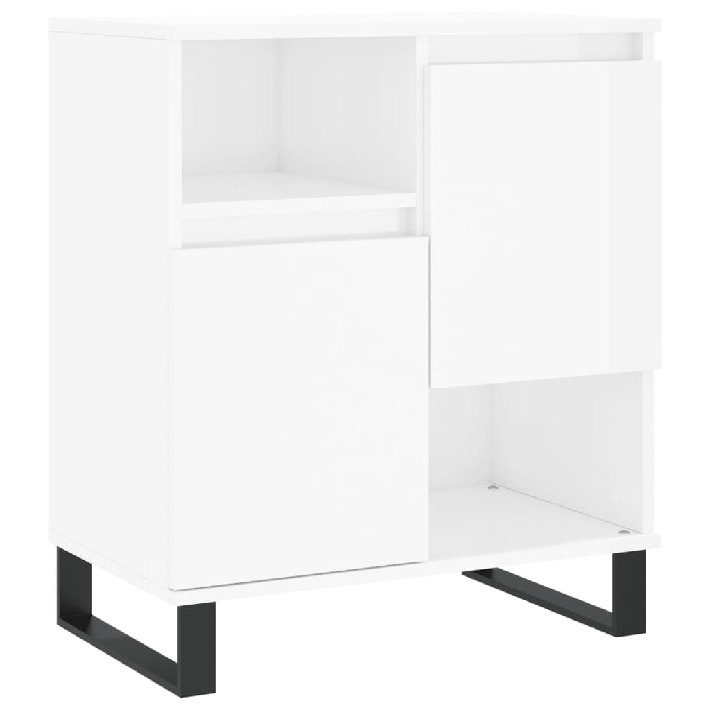 vidaXL Servantă, alb extralucios, 60x35x70 cm, lemn prelucrat