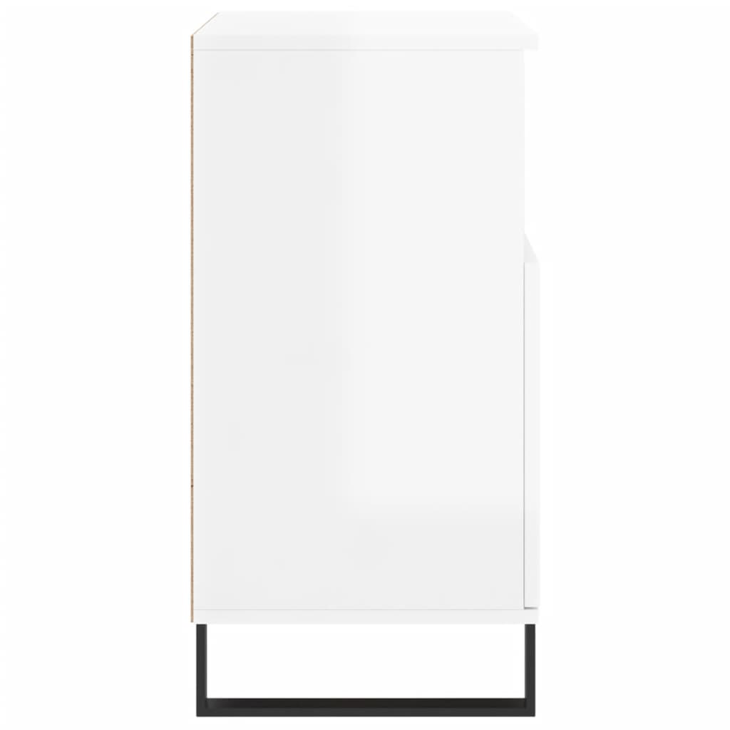 vidaXL Servantă, alb extralucios, 60x35x70 cm, lemn prelucrat