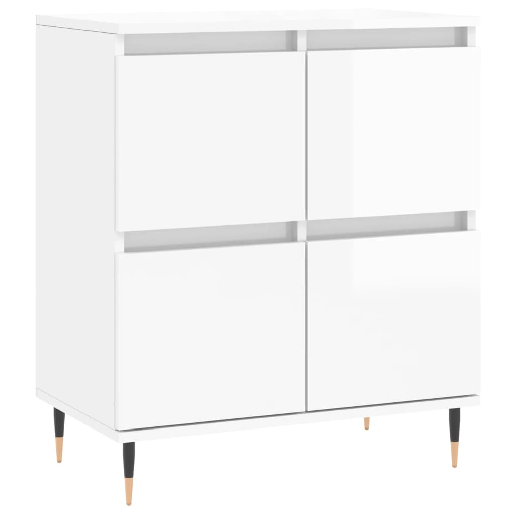vidaXL Servantă, alb extralucios, 60x35x70 cm, lemn prelucrat vidaXL Servantă, alb extralucios, 60x35x70 cm, lemn prelucrat