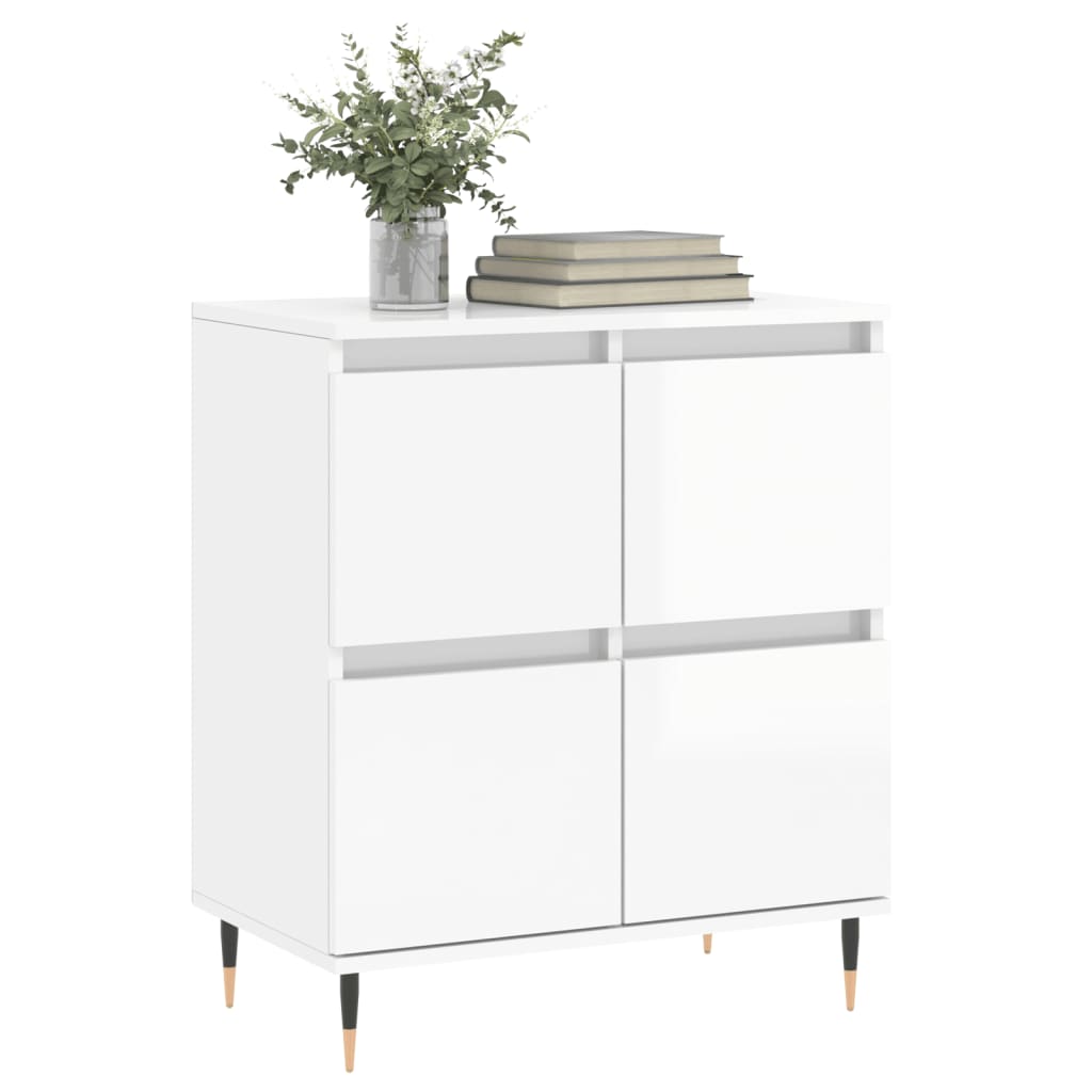 vidaXL Servantă, alb extralucios, 60x35x70 cm, lemn prelucrat vidaXL Servantă, alb extralucios, 60x35x70 cm, lemn prelucrat