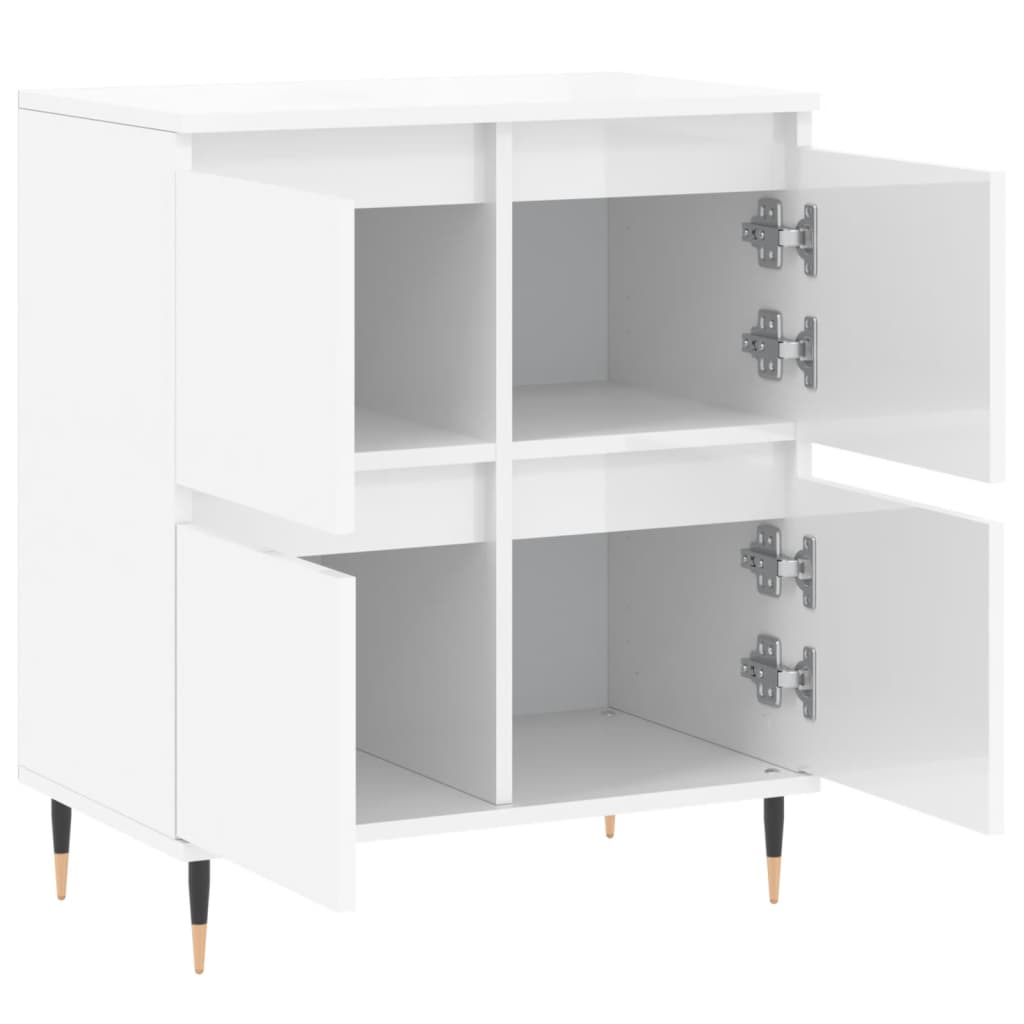 vidaXL Servantă, alb extralucios, 60x35x70 cm, lemn prelucrat vidaXL Servantă, alb extralucios, 60x35x70 cm, lemn prelucrat