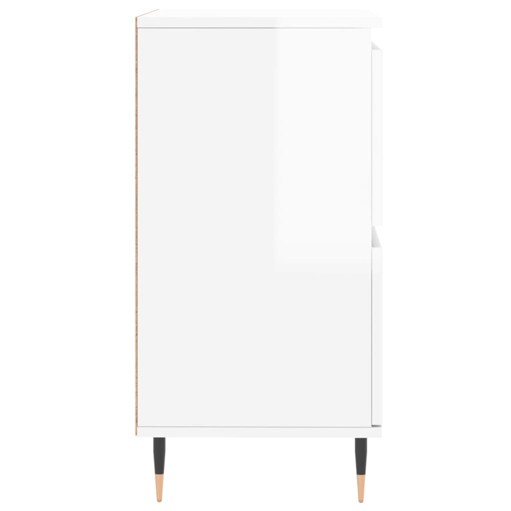 vidaXL Servantă, alb extralucios, 60x35x70 cm, lemn prelucrat vidaXL Servantă, alb extralucios, 60x35x70 cm, lemn prelucrat