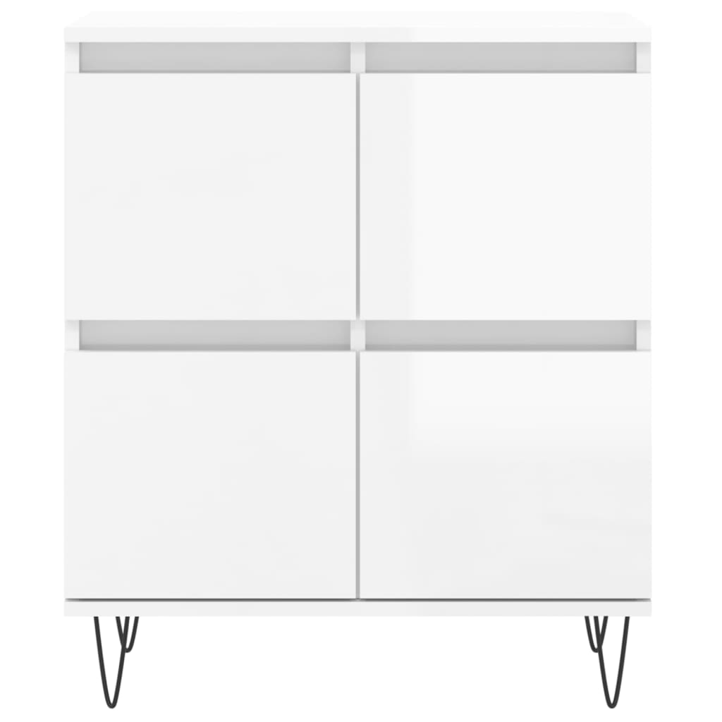 vidaXL Servantă, alb extralucios, 60x35x70 cm, lemn prelucrat