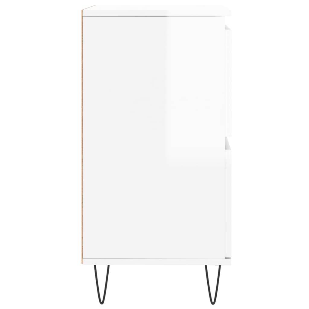 vidaXL Servantă, alb extralucios, 60x35x70 cm, lemn prelucrat