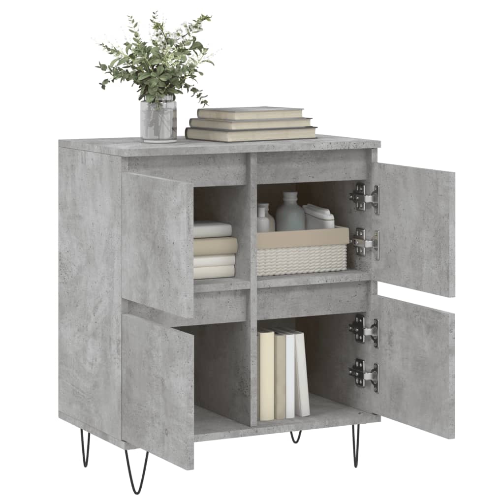 vidaXL Servantă, gri beton, 60x35x70 cm, lemn prelucrat