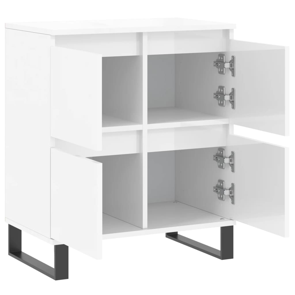 vidaXL Servantă, alb extralucios, 60x35x70 cm, lemn prelucrat vidaXL Servantă, alb extralucios, 60x35x70 cm, lemn prelucrat