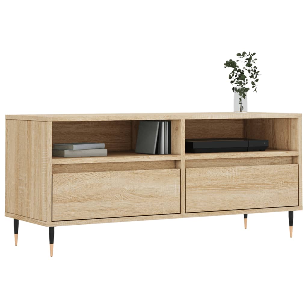 vidaXL Comodă TV, stejar sonoma, 100x34,5x44,5 cm, lemn prelucrat vidaXL Comodă TV, stejar sonoma, 100x34,5x44,5 cm, lemn prelucrat
