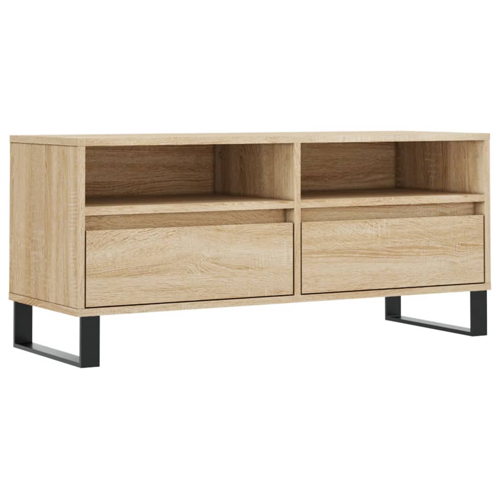 vidaXL Comodă TV, stejar sonoma, 100x34,5x44,5 cm, lemn prelucrat vidaXL Comodă TV, stejar sonoma, 100x34,5x44,5 cm, lemn prelucrat