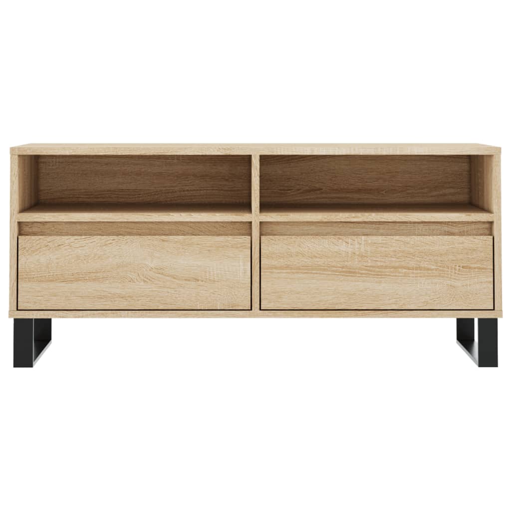 vidaXL Comodă TV, stejar sonoma, 100x34,5x44,5 cm, lemn prelucrat vidaXL Comodă TV, stejar sonoma, 100x34,5x44,5 cm, lemn prelucrat
