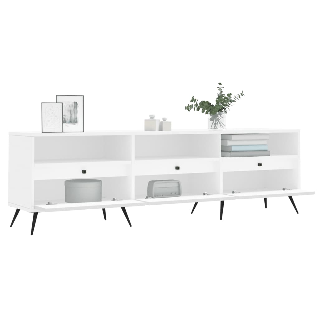 vidaXL Comodă TV, alb, 150x30x44,5 cm, lemn prelucrat