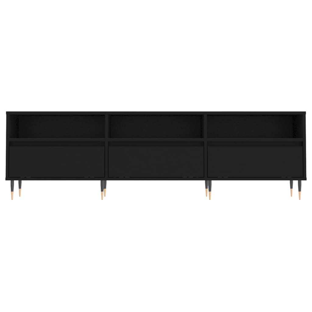 vidaXL Comodă TV, negru, 150x30x44,5 cm, lemn prelucrat