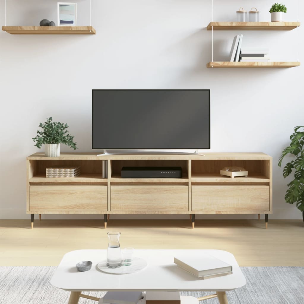 vidaXL Comodă TV, stejar sonoma, 150x30x44,5 cm, lemn prelucrat vidaXL Comodă TV, stejar sonoma, 150x30x44,5 cm, lemn prelucrat