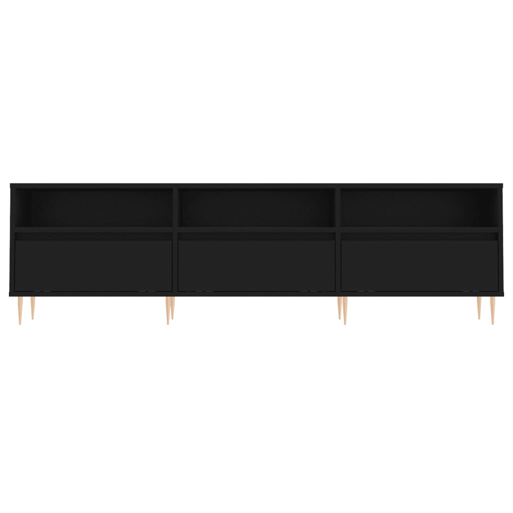 vidaXL Comodă TV, negru, 150x30x44,5 cm, lemn prelucrat