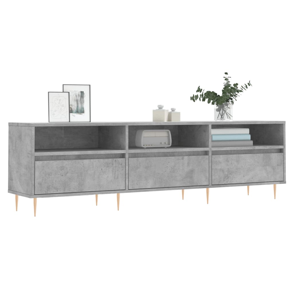 vidaXL Comodă TV, gri beton, 150x30x44,5 cm, lemn prelucrat vidaXL Comodă TV, gri beton, 150x30x44,5 cm, lemn prelucrat