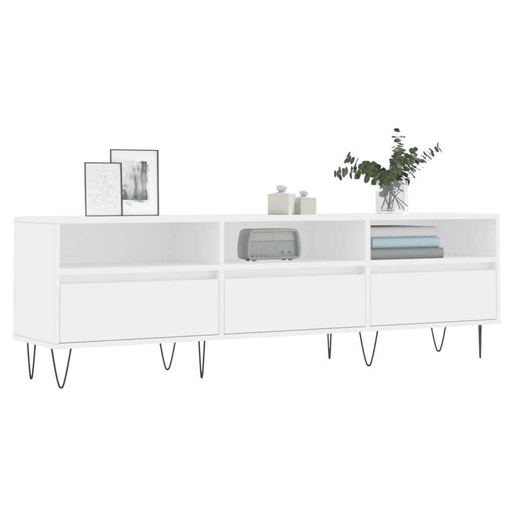 vidaXL Comodă TV, alb, 150x30x44,5 cm, lemn prelucrat vidaXL Comodă TV, alb, 150x30x44,5 cm, lemn prelucrat