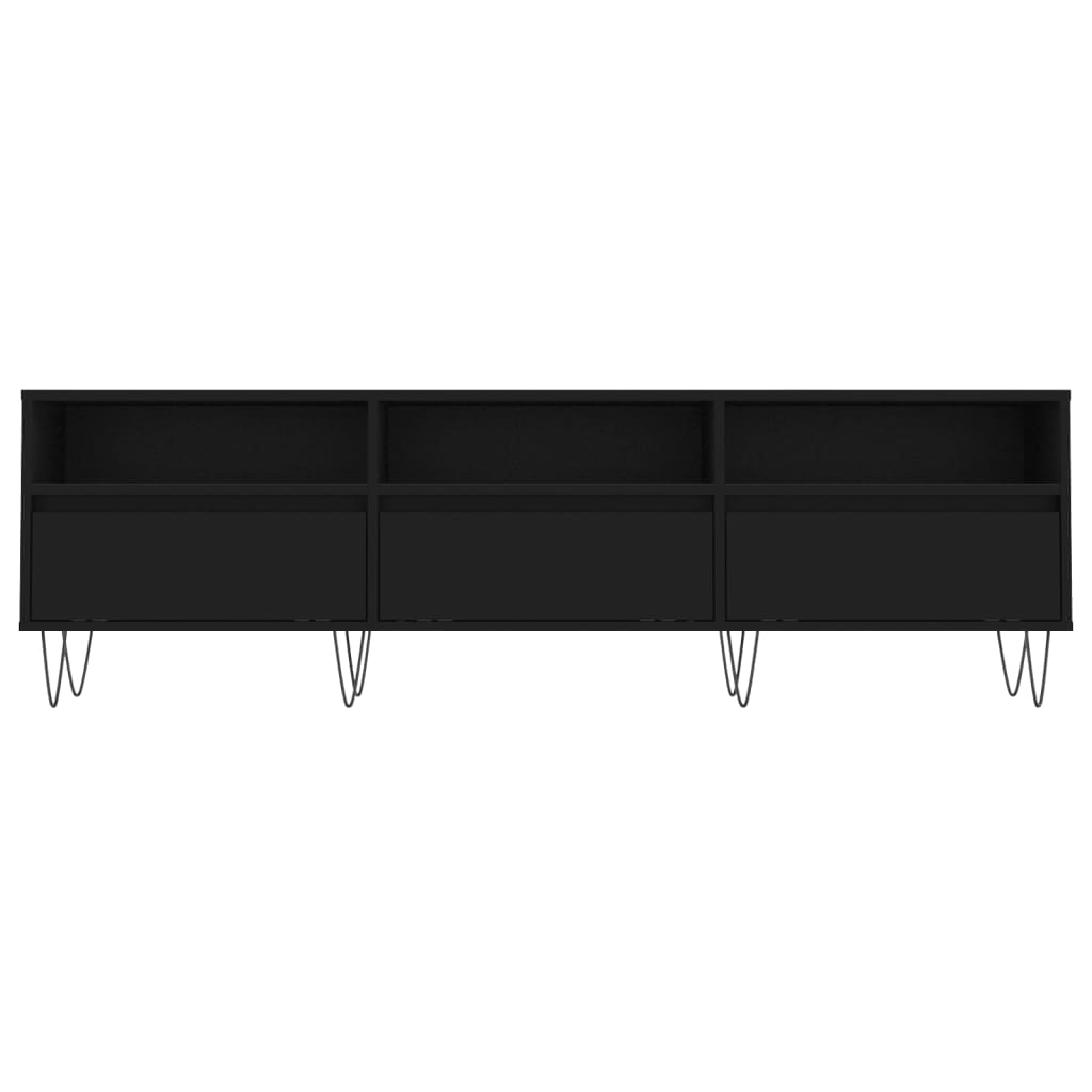 vidaXL Comodă TV, negru, 150x30x44,5 cm, lemn prelucrat