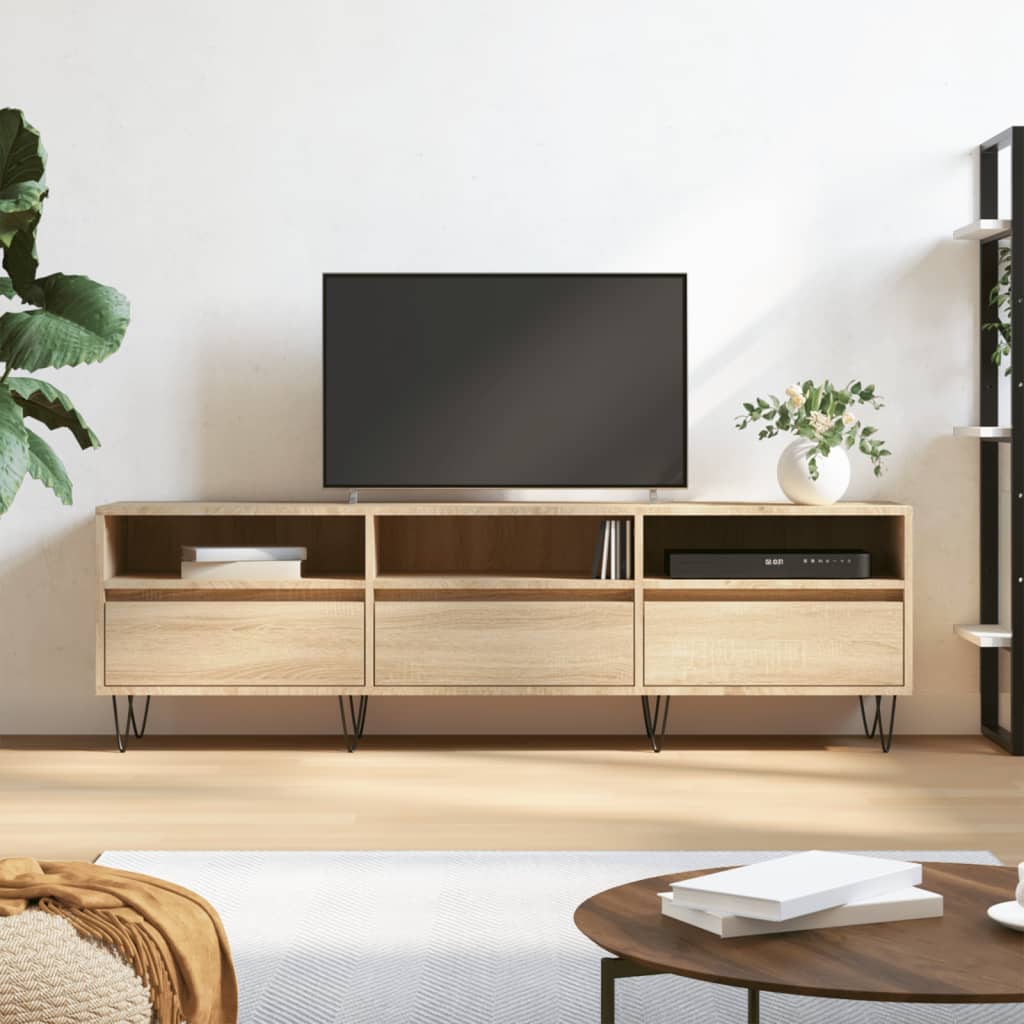 vidaXL Comodă TV, stejar sonoma, 150x30x44,5 cm, lemn prelucrat vidaXL Comodă TV, stejar sonoma, 150x30x44,5 cm, lemn prelucrat