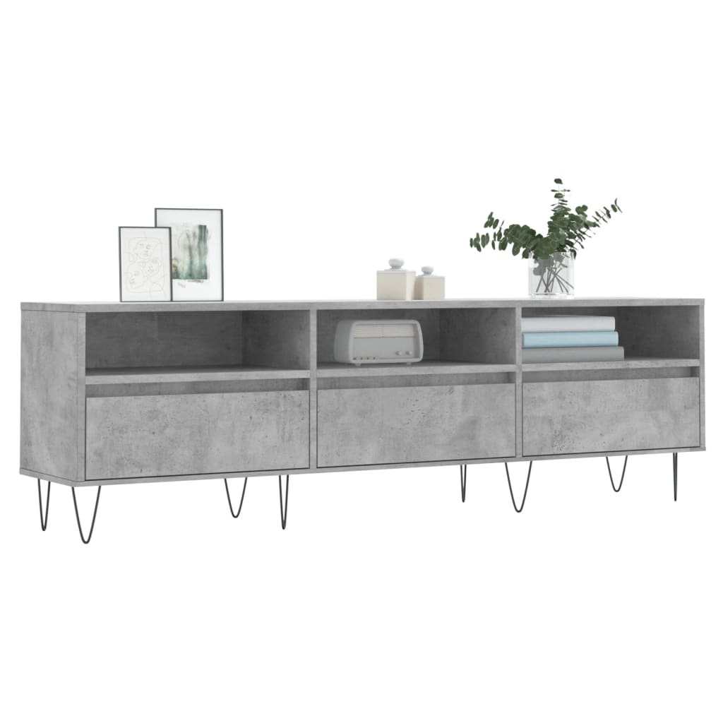 vidaXL Comodă TV, gri beton, 150x30x44,5 cm, lemn prelucrat vidaXL Comodă TV, gri beton, 150x30x44,5 cm, lemn prelucrat