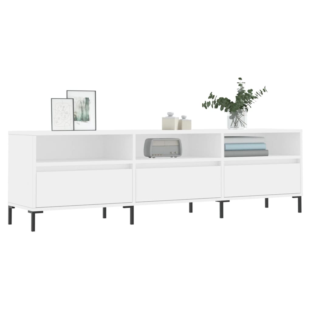 vidaXL Comodă TV, alb, 150x30x44,5 cm, lemn prelucrat