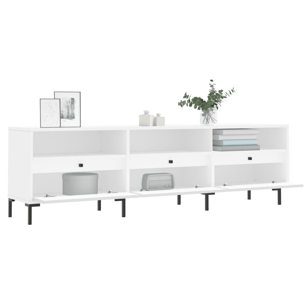 vidaXL Comodă TV, alb, 150x30x44,5 cm, lemn prelucrat