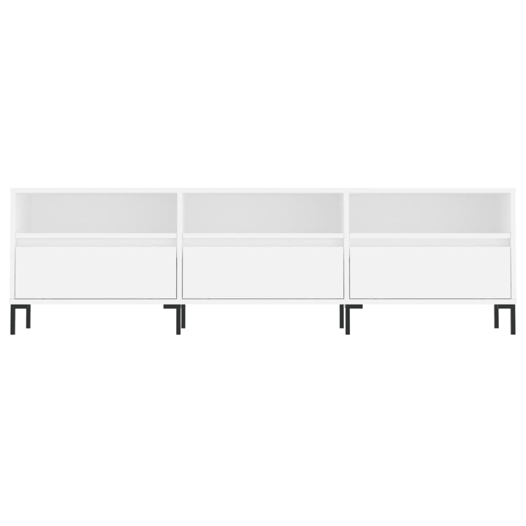 vidaXL Comodă TV, alb, 150x30x44,5 cm, lemn prelucrat