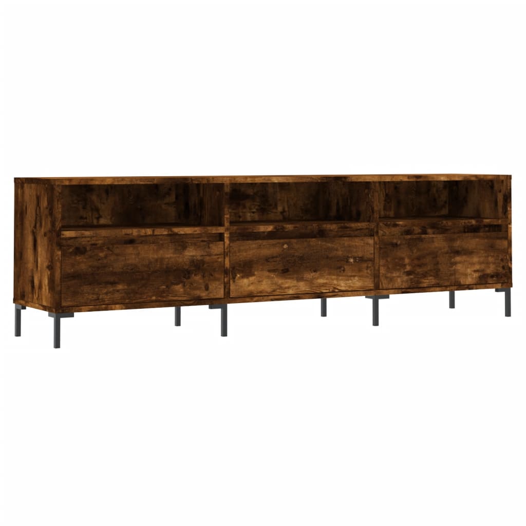 vidaXL Comodă TV, stejar fumuriu, 150x30x44,5 cm, lemn prelucrat vidaXL Comodă TV, stejar fumuriu, 150x30x44,5 cm, lemn prelucrat