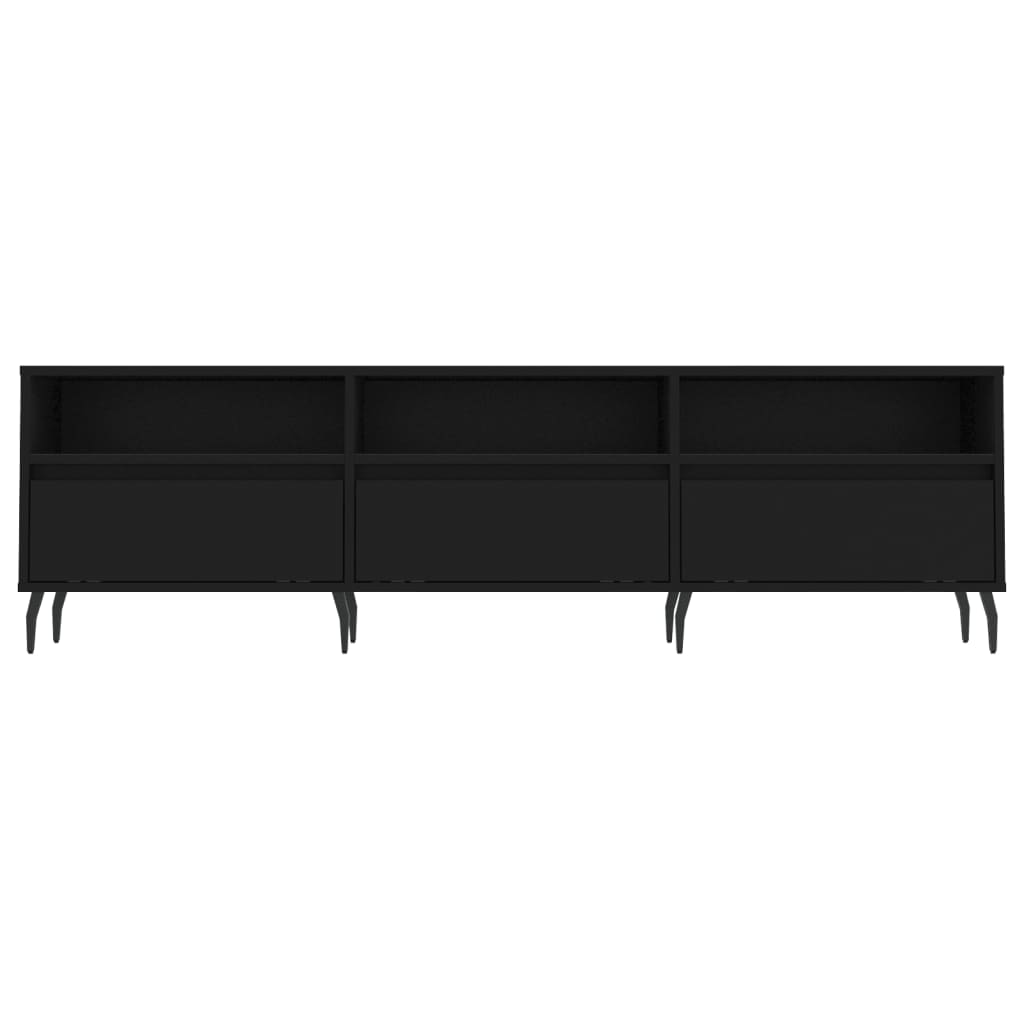 vidaXL Comodă TV, negru, 150x30x44,5 cm, lemn prelucrat
