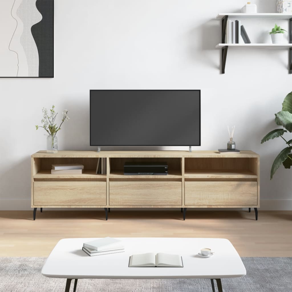 vidaXL Comodă TV, stejar sonoma, 150x30x44,5 cm, lemn prelucrat vidaXL Comodă TV, stejar sonoma, 150x30x44,5 cm, lemn prelucrat