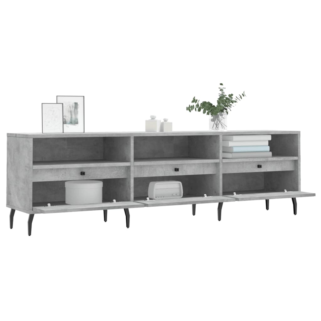 vidaXL Comodă TV, gri beton, 150x30x44,5 cm, lemn prelucrat vidaXL Comodă TV, gri beton, 150x30x44,5 cm, lemn prelucrat