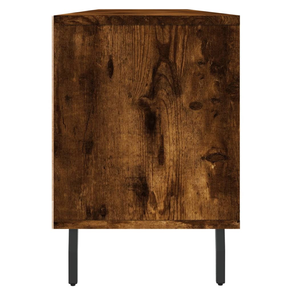 vidaXL Comodă TV, stejar fumuriu, 150x30x44,5 cm, lemn prelucrat