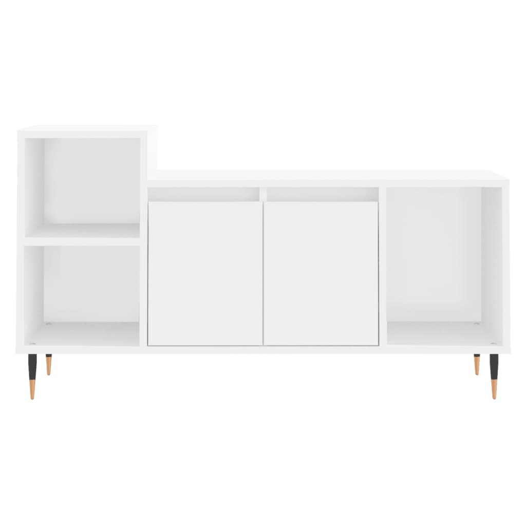 vidaXL Comodă TV, alb, 100x35x55 cm, lemn prelucrat